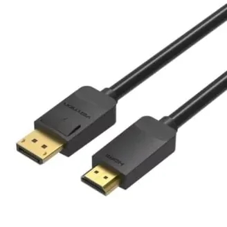 Cabo Conversor Vention Displayport Macho - HDMI Macho 2 Metros Preto
