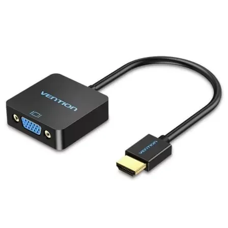 Conversor Vention HDMI Macho - VGA Fêmea 15cm Preto