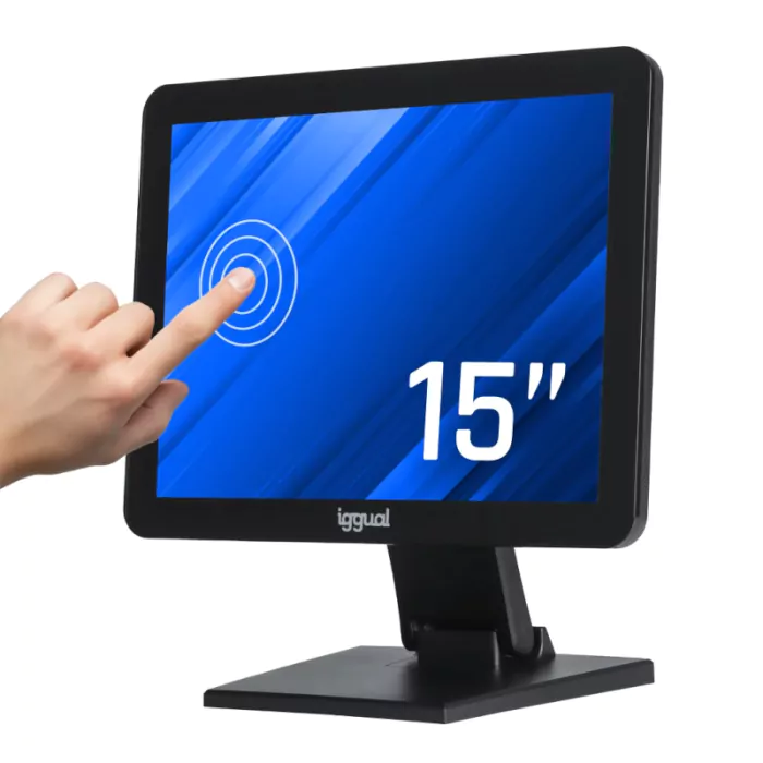 Monitor Táctil 15" Capacitivo VGA HDMI USB Iggual
