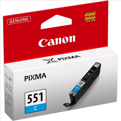 Tinteiro Canon CLI-551 C Azul Original (6509B001)