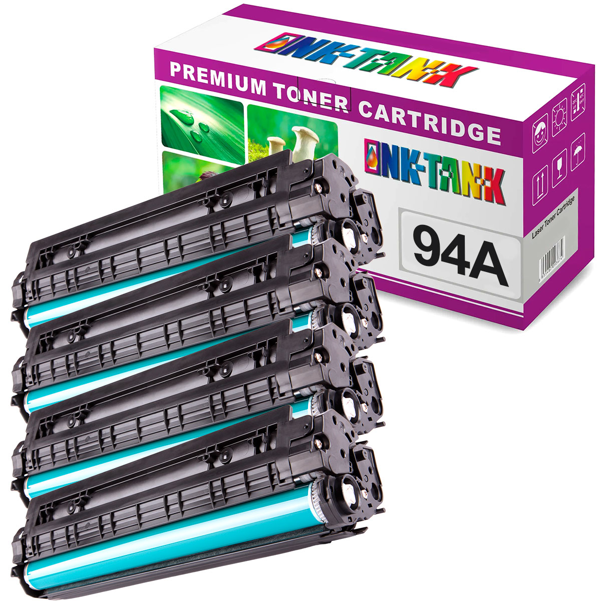 Pack 4 Toners HP 94A Compatíveis CF294A Preto