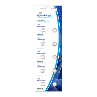 Pilhas Mediarange Alcalinas Coin Cell AG3 | LR41 | 1.5V - Pack 10