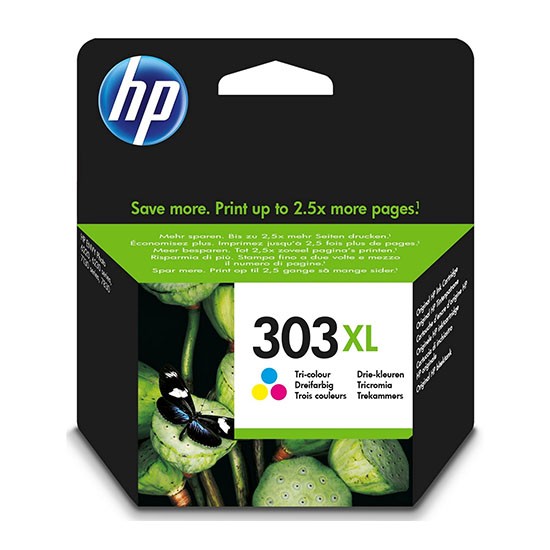 Tinteiro HP 303 XL Tricolor Original (T6N03AE)