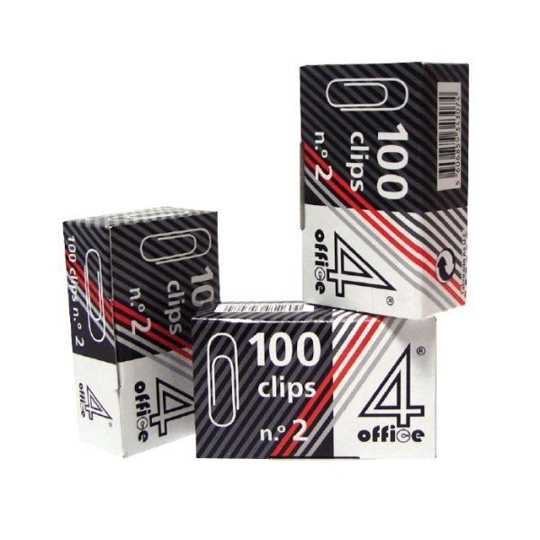 Clips Metálicos 4Office - nº3 - Pack 100