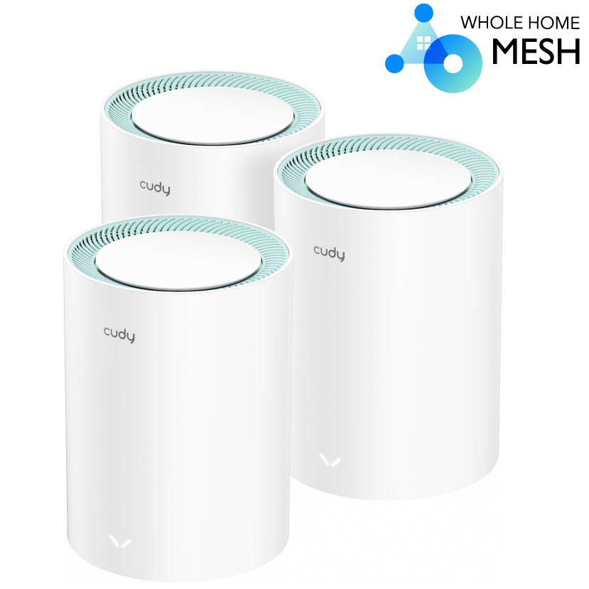 Sistema Mesh Cudy M1300 AC1200 Dual-Band WiFi 5 Mesh Gigabit Pack-3