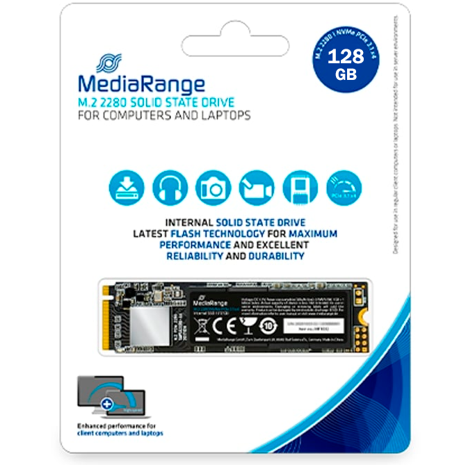 Disco SSD M.2 2280 Mediarange 128GB SATA 6 Gb/s TLC NAND