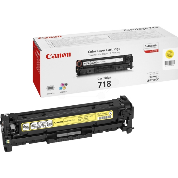 Toner Canon Original 718 Amarelo (2659B002)