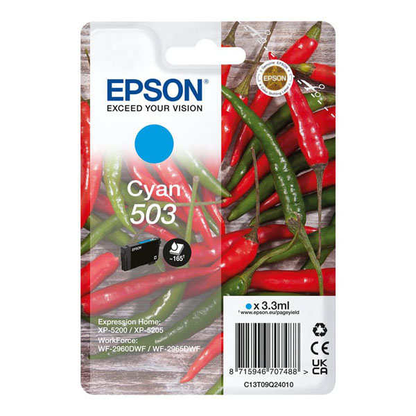 Tinteiro Epson 503 Azul Original (C13T09Q24010)