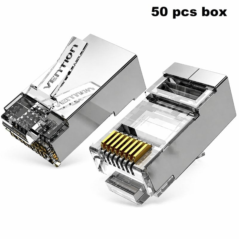 Vention Pack de 50 Conectores RJ45 - Cat.6a FTP Banhados a Ouro