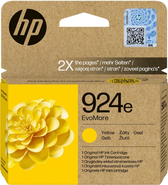 Tinteiro HP 924e Amarelo Original (4K0U9NE)