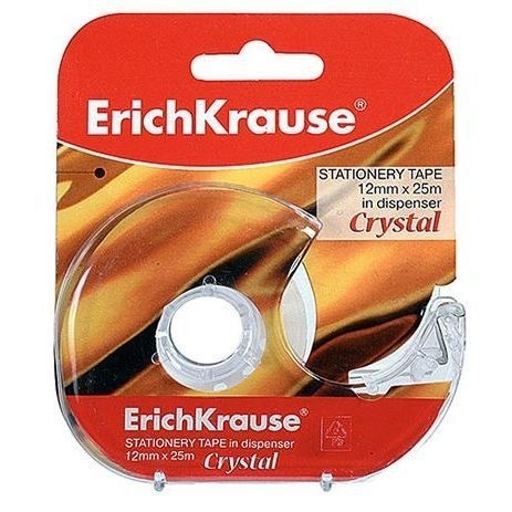 Fita adesiva cristal com desenrolador - Erichkrause - 25X12