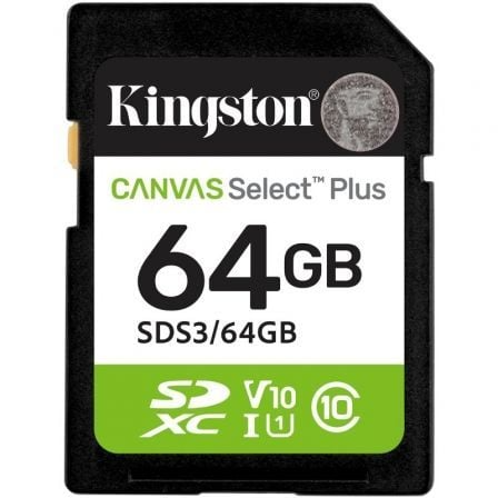 Cartão Memória Kingston Canvas Select Plus C10 U3 V30 UHS-I SDXC 64GB