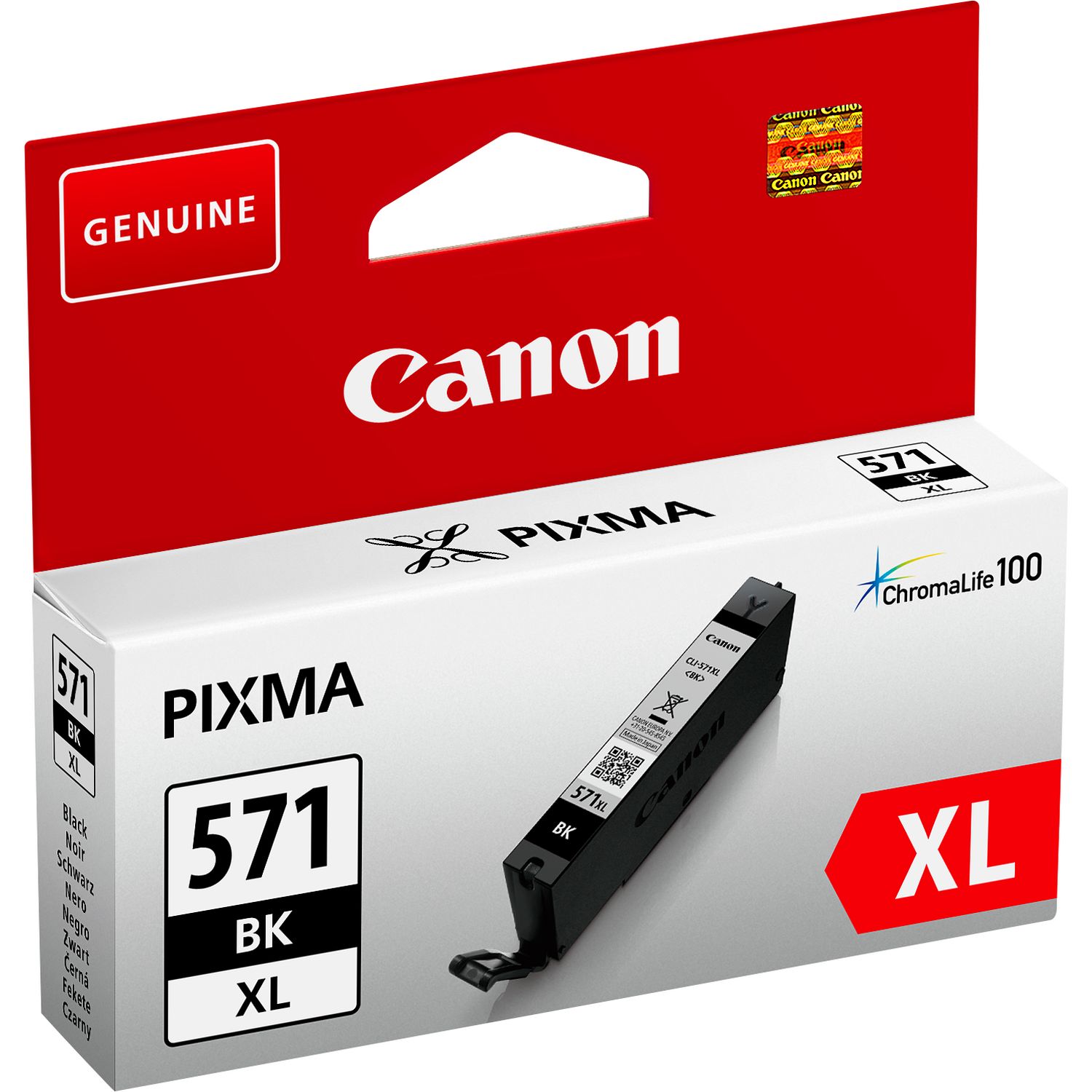 Tinteiro Canon CLI-571 BK XL Preto Original (0331C001)