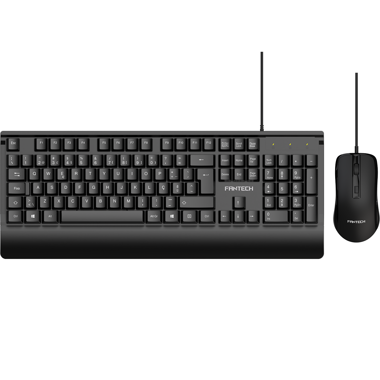 Combo Teclado + Rato Fantech Confort Palm KM604 Preto