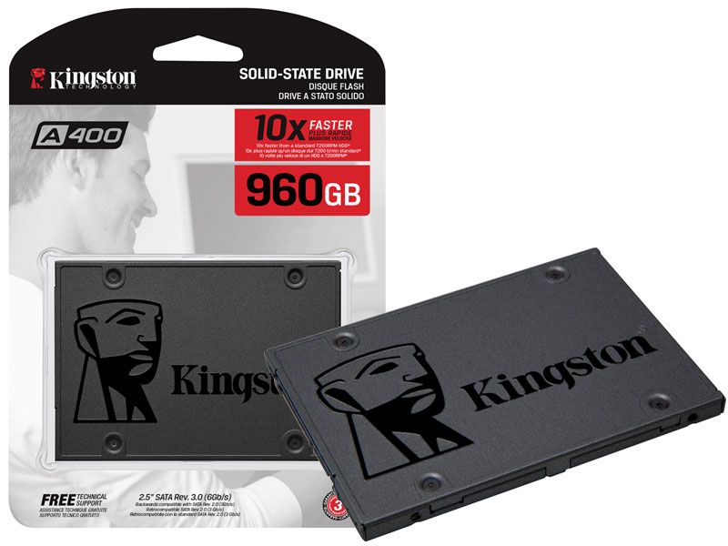 Disco SSD Kingston 2.5´ 960GB A400 SATA III (SA400S37/960G)