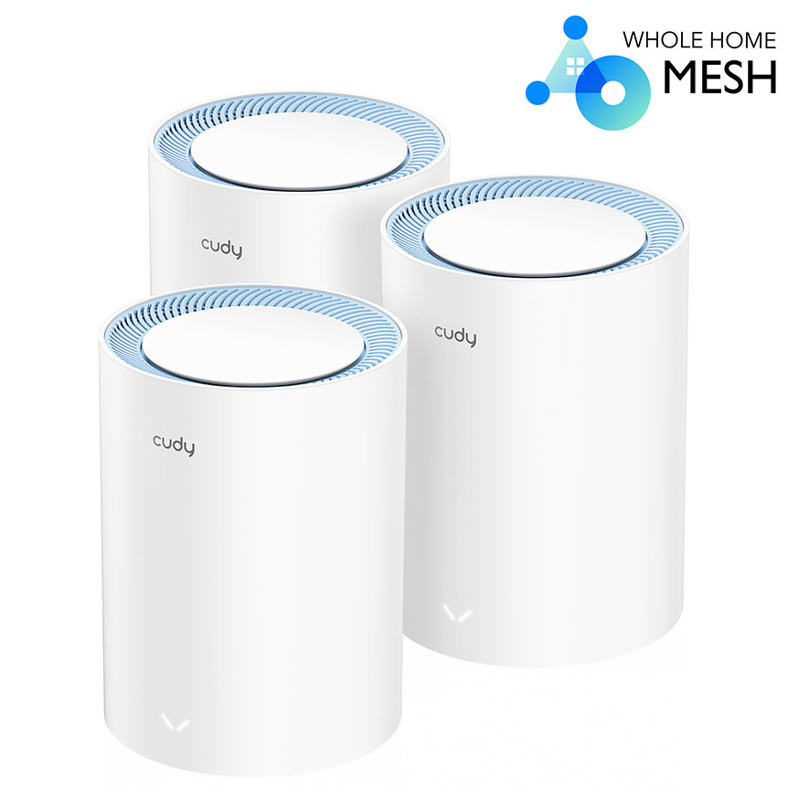 Sistema Mesh Cudy M1200 AC1200 Dual-Band WiFi 5 Mesh Gigabit Pack-3