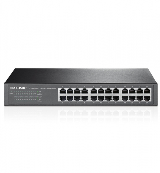 TP-Link Switch Gigabit de mesa ou montável em rack de 24 portas TL-SG1024D