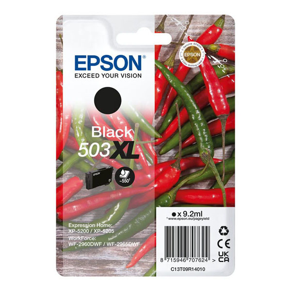 Tinteiro Epson 503 XL Preto Original (C13T09R14010)