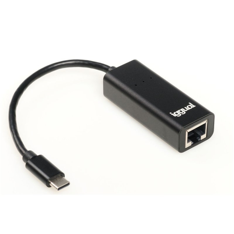 Adaptador Type-C para RJ45 Gigabit 1000Mbps Iggual
