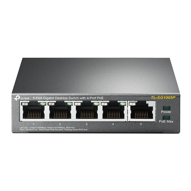 Switch Gigabit 5 Portas TP-Link TL-SG1005P PoE