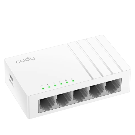 Switch Cudy GS105U 5 Portas RJ45 Alimentação USB-C