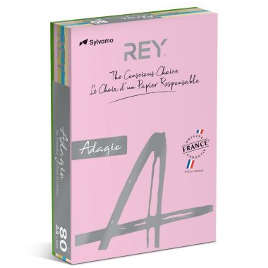 Papel Copia Adagio A4 80gr Sortido cor Suave (Resma 500 folhas)