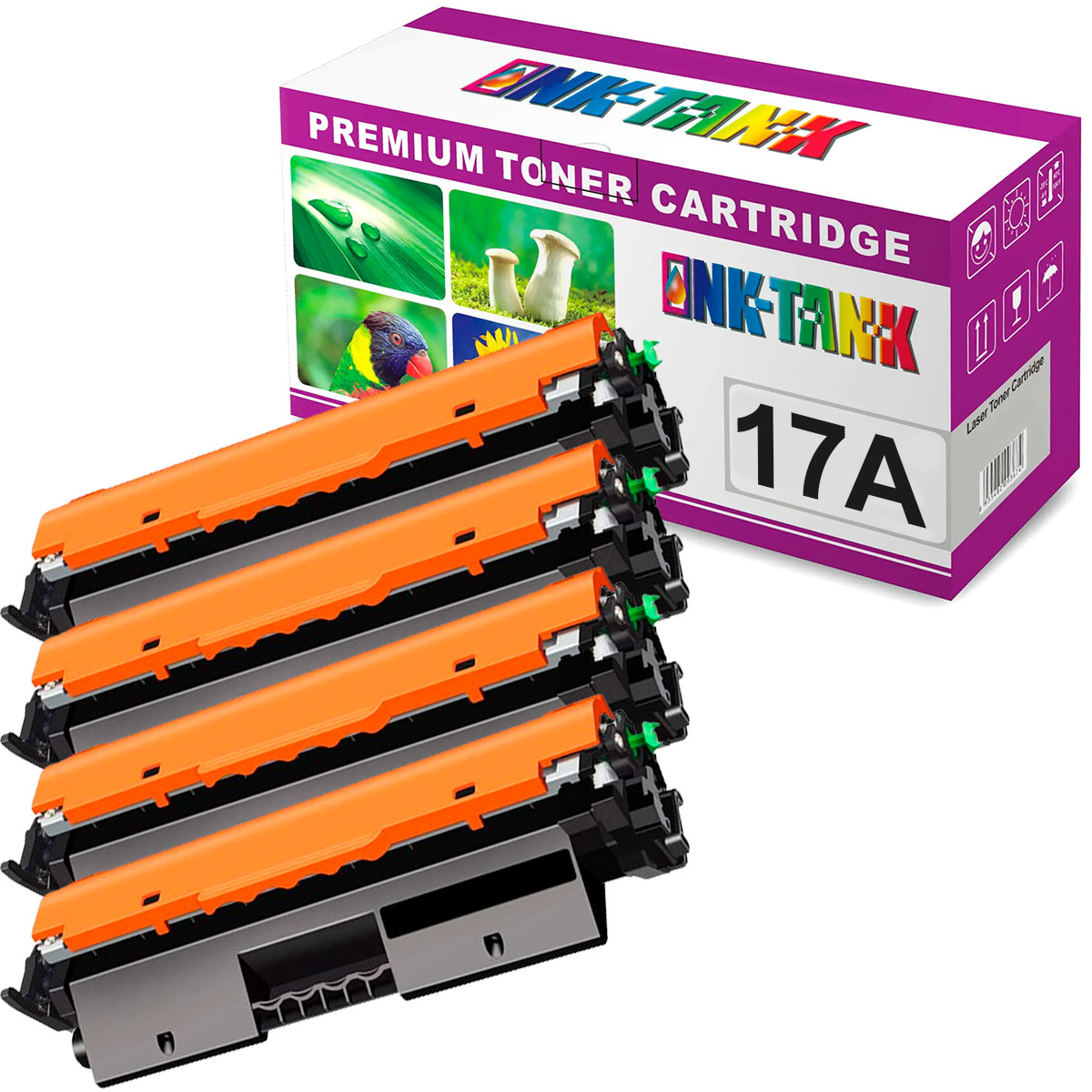 Pack 4 Toners HP 17A Compatíveis CF217A Preto